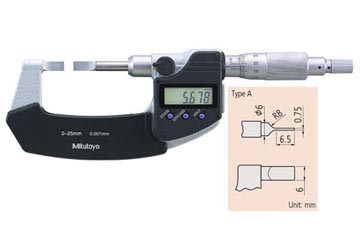 0-25mm Panme đo rãnh ngoài Mitutoyo 422-230