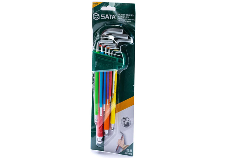 1.5-10mm Bộ lục giác bi 9 chi tiết Sata 09-101CH (09101CH)