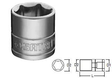 12mm Đầu tuýp 6 góc 3/8" Sata 12-307 (12307)