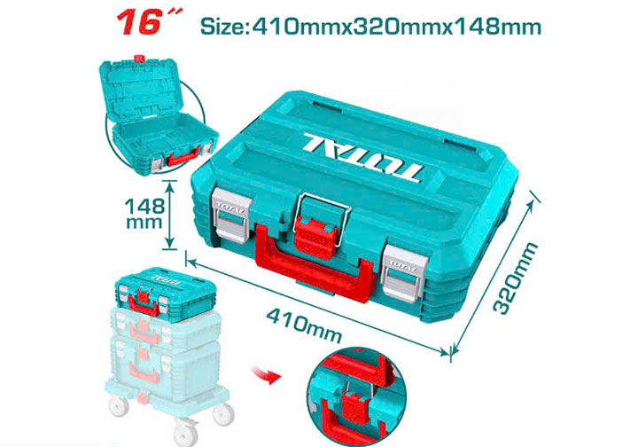 16" Thùng đồ nghề xếp chồng lên nhau Total TPBXS101