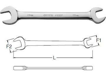 17x19mm Cờ lê 2 vòng miệng mở Sata 41-207 (41207)