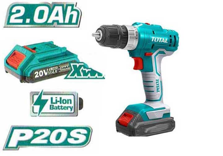 20V Máy khoan vặn vít dùng pin Total TDLI20011