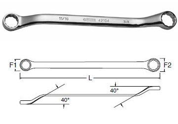 27x30mm Cờ lê 2 vòng miệng tròn Sata 42-225 (42225)