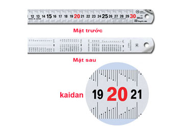 30cm Thước lá inox vạch kaidan Niigata CU-30KD