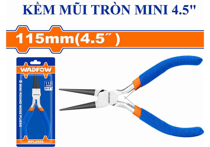 4.5" Kìm mũi tròn mini Wadfow WPL0956