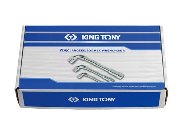 6-32mm bộ ống tuýp 26 cái hệ mét  Kingtony 1826MR