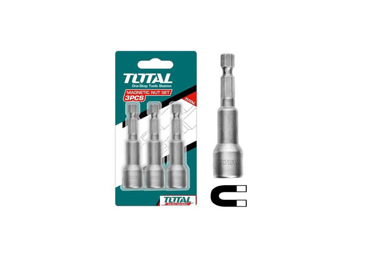 8mm Bộ mũi bắn vít tôn có nam châm hút 1/4" Total TAC270832