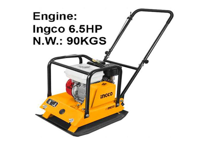 90KG Máy đầm nén bê tông dùng xăng 6.5HP INGCO GCP100-2