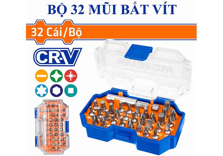 Bộ 32 mũi bắt vít đa năng Wadfow WBS3B32