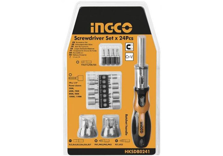 Bộ tuốc nơ vít đa năng 24 chi tiết INGCO HKSDB0248