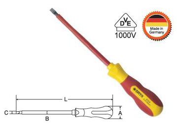 Vít dẹp cách điện 1000V Sata 61-311